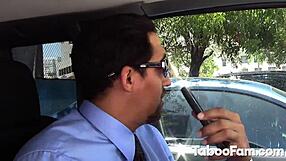 horny woman gets wild with her twisted stepdad in public