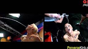 piss-soaked ho gets facial in hardcore orgy group action