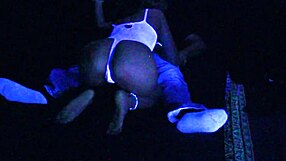 Carrie B dominates in extreme blacklight face fucking fest