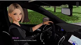 skinny brunette rips clothes in ripples gameplay