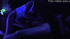 Carrie B dominates in extreme blacklight face fucking fest