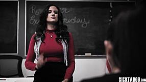 Teen Sophia Burns fucked deep in ass in classroom