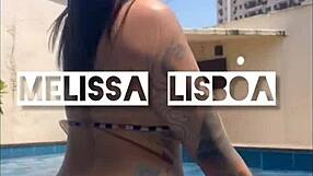 Melissa lisboa taking cum in her ass