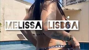 Melissa lisboa taking cum in her ass