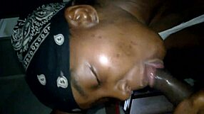 Cheating Ebony Mom Sucks Monster Cock!