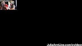Yo, watch Julia Ann dive into some hot cougar cunnilingus!