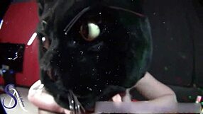 leya falcon's sloppy blowjob contrasts with her deepthroat skills