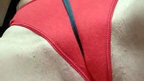 Playing with tape, oops in panties!