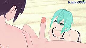 Hey, wanna watch Asuna Yuuki and Sinon Shino Asada in intense hentai action?