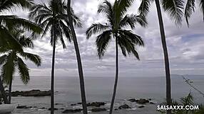 Alice Sweet's Wet Doggystyle Fucking in Outdoor Pool with Handjob and Fingering