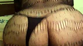 Wife performs blowjob, cowgirl ride, and doggystyle on big ass in lingerie