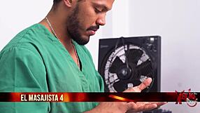 Kerly Hot, Venezuelan Blonde, Relieves Stress by Banging Huge Dark Masseuse