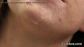 Can This Wacky Model Handle the Cumshot on Her Face and Gulp All the Sperm?