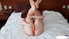 Watch Minx masturbate her pussy with a vibrator in the hotel