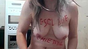 whore slave trains with toys in cellar humiliation bdsm masturbation outdoor