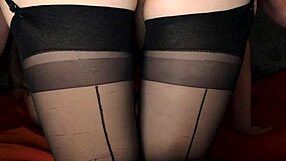 Slutty Girl in Stockings Takes Cock in Ass