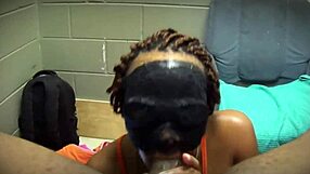 Shae performs short and sweet deepthroat blowjob