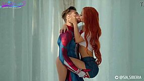 spider-man themed sex with sia siberia at home, so wild