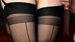 Slutty Girl in Stockings Takes Cock in Ass