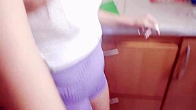 fucking my whore cousin hard in the kitchen over the counter