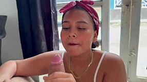 i just had to show off this latina at the street door, riding me hard