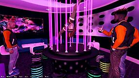 Busty stripper gives private dance. Sloppy blowjob leads to anal creampie.