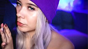 Chubby blonde colombian with big tits sucks her boyfriend's cock on webcam