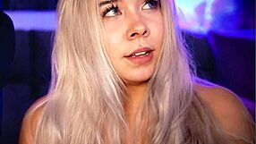 Chubby blonde colombian with big tits sucks her boyfriend's cock on webcam