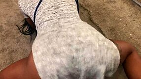 Twerking upskirt in panties and skirt