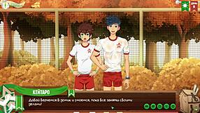 in the game friends camp, episode nine, the character gives a juicy blowjob to natsumi with russian voice acting