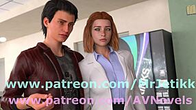 Rock Star Selina Route robban a nagy melleivel a 3D rajzfilm akcióban