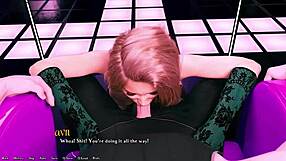 Busty stripper gives private dance. Sloppy blowjob leads to anal creampie.