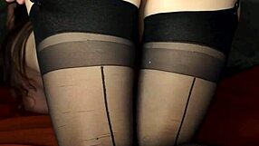 Slutty Girl in Stockings Takes Cock in Ass