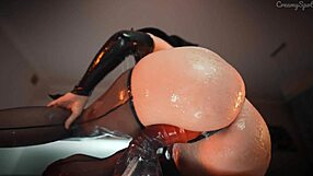 Pretty teen solo with tight pussy and huge dildo for endless cum orgasm