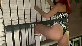 Teen strips naked outdoors in public street and friends' house