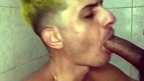 That twink from the soccer field came to suck my big cock in secret.