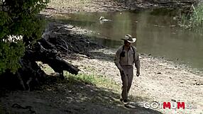 Cowboy Roleplay Turns Into Outdoor Orgy