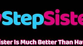 Perfectly tanned jenny sweet chats in kitchen with stepbro