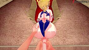 Artoria pendragon's 3d anime boobjob titjob in fate zero fantasy