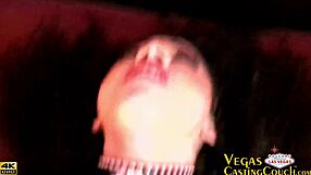 Latina milf Dash Love gagged and blindfolded in first BDSM casting!