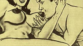 Vintage erotic comic drawings.