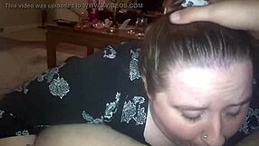 Bowbaby delivers a filthy blowjob with intense choking on thick cock