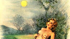 Vintage erotic comic drawings.