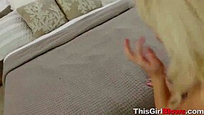 Blonde Pornstar Velvet Rain Sucks Cock