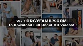 Creep nevlastný brat šuká uviaznuté nevlastné sestry vo divokej orgii