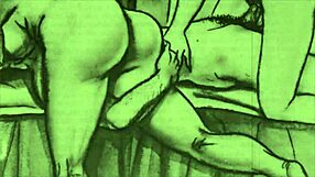 Vintage erotic comic drawings.