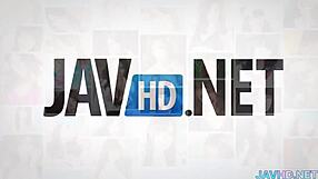 Japanese lady endures intense gangbang action.