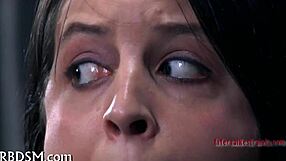 Whip Bound Playgirl's Shaved Pussy Hard!