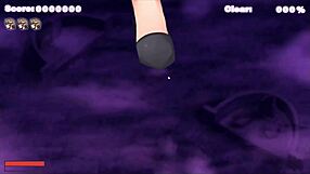 Succubus Chan Undresses Giant Waifu in Hentai Game.