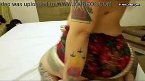 Tattooed Blonde Swallows Cock Whole Then Screams As He Pounds Her Pussy